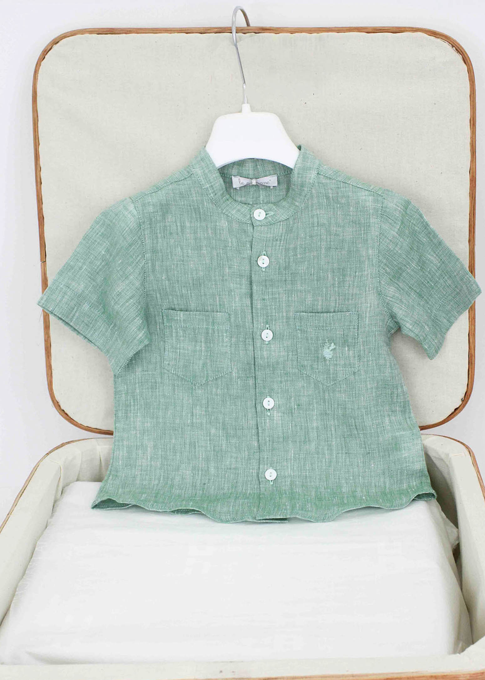 Le Coconne Camicia Verde per Neonati