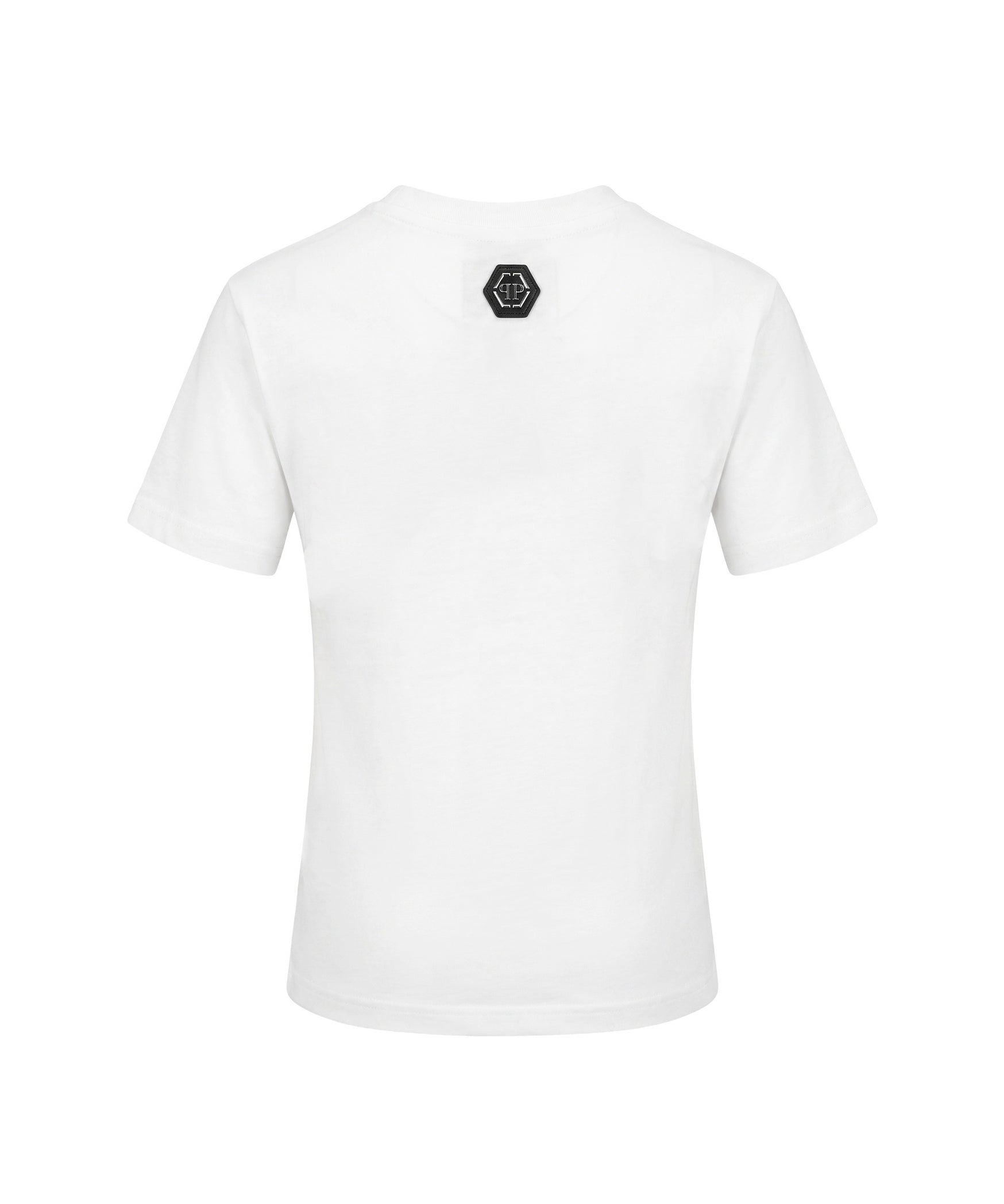Philipp Plein Kids T-shirt Bianca in Cotone con Stampa Teddy Bear Monogram e Logo per Bambine