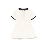 Elisabetta Franchi La Mia Bambina Abito Burro/Nero con Logo per Neonate