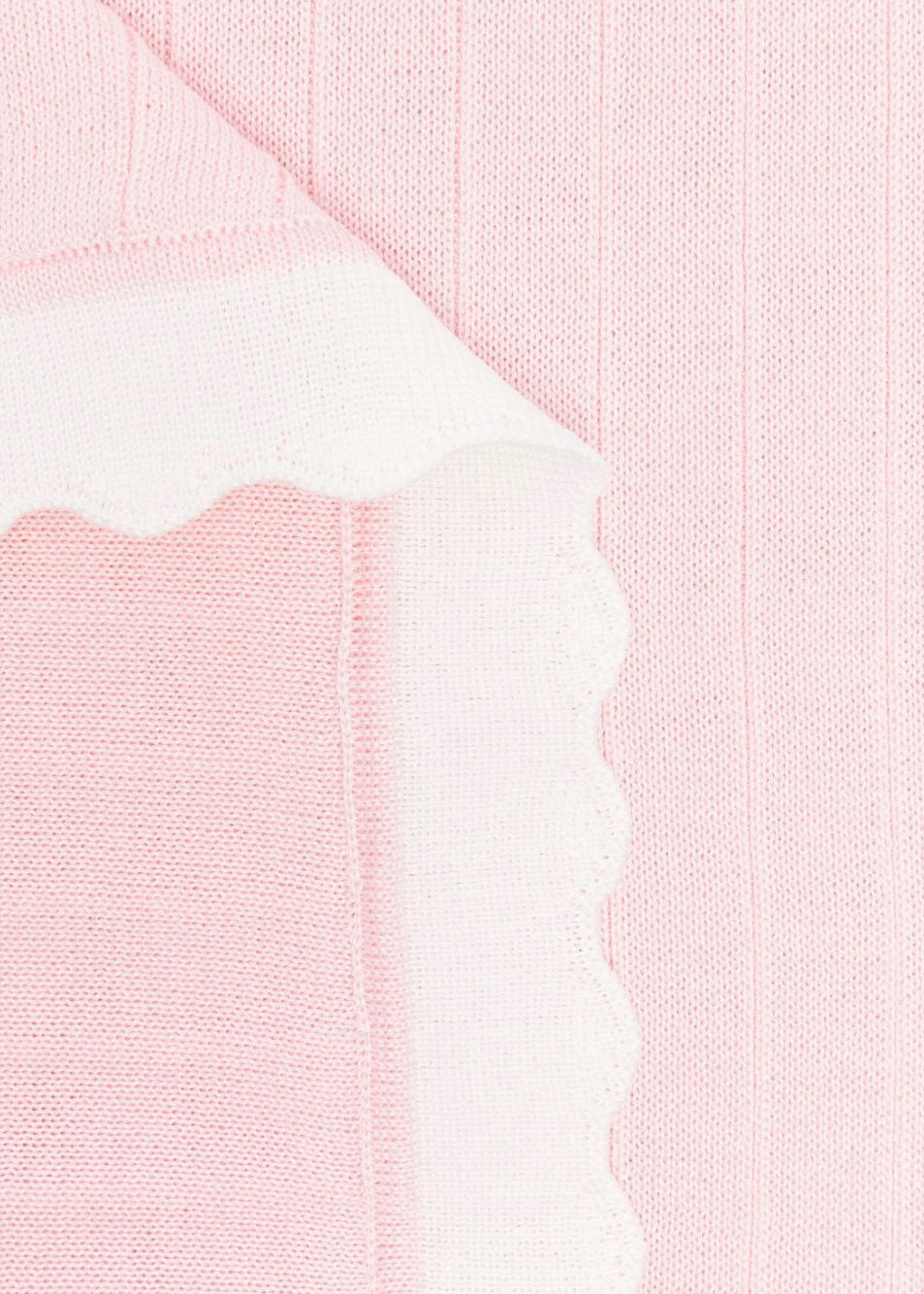 Elisabetta Franchi La Mia Bambina Coperta Rosa/Avorio con Logo per Neonate