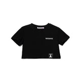 Patrizia Pepe T-Shirt Nera con Stampa Logo per Bambine