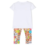 Moschino Kids Completo T-Shirt e leggings con Stampa Puzzle