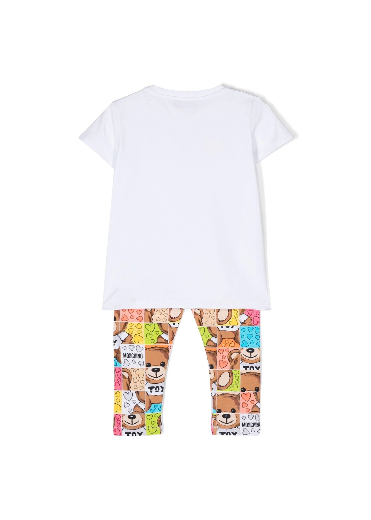 Moschino Kids Completo T-Shirt e leggings con Stampa Puzzle