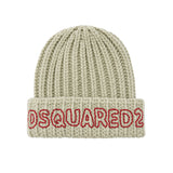 Dsquared2 Kids Cappello Grigio con Logo Rosso Unisex