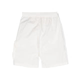 C.P. Company Kids Short Cargo Bianco con Applicazione Logo per Bambini