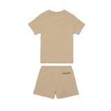 Dsquared2 Kids Completo 2pz. Beige con Stampa Logo a Contrasto per Neonati