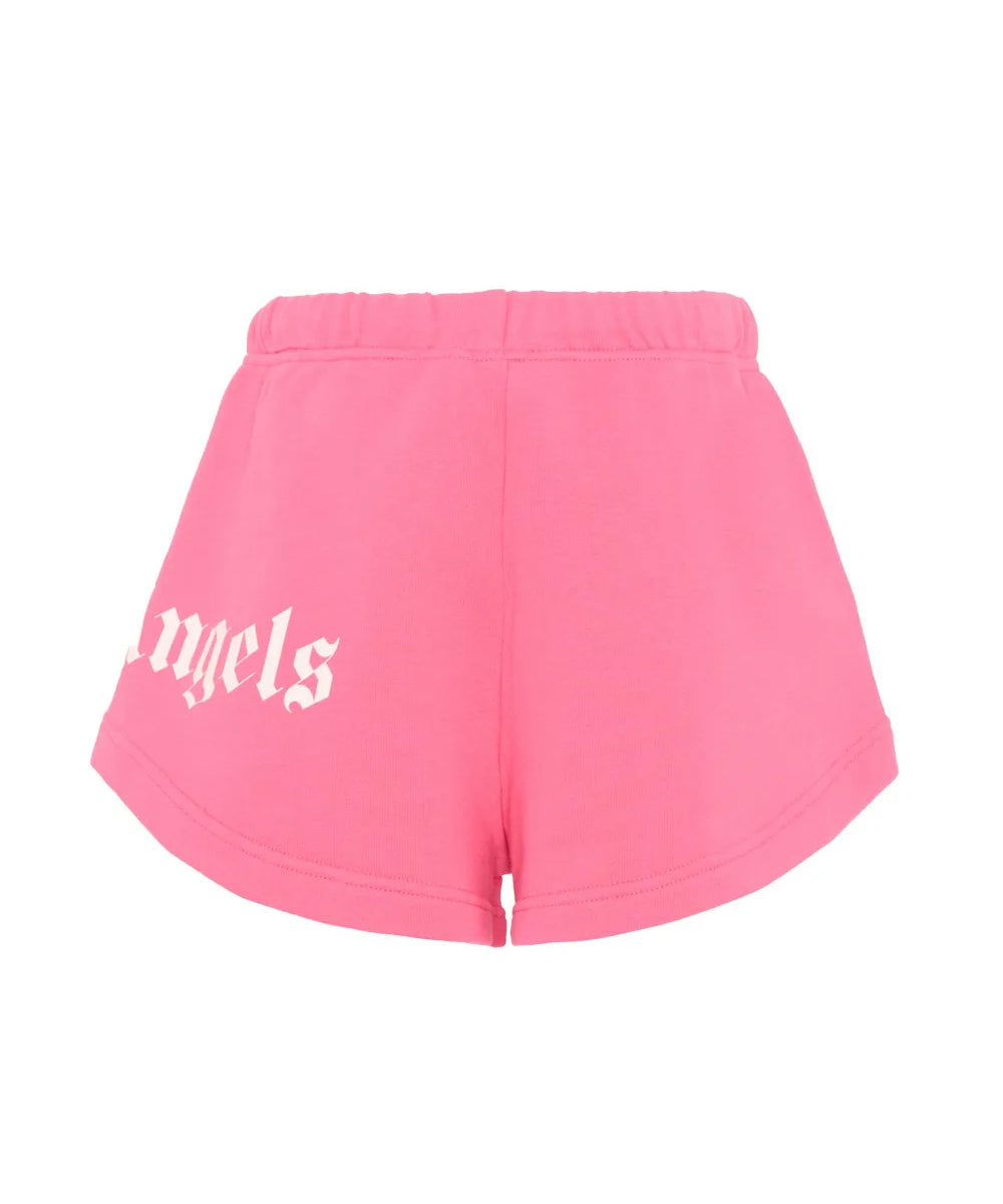Palm Angels Kids Short Fucsia con Logo per Bambine