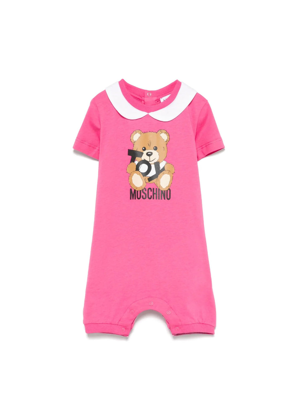 Moschino Kids Tutina Fucsia con Stampa Toy per Neonati