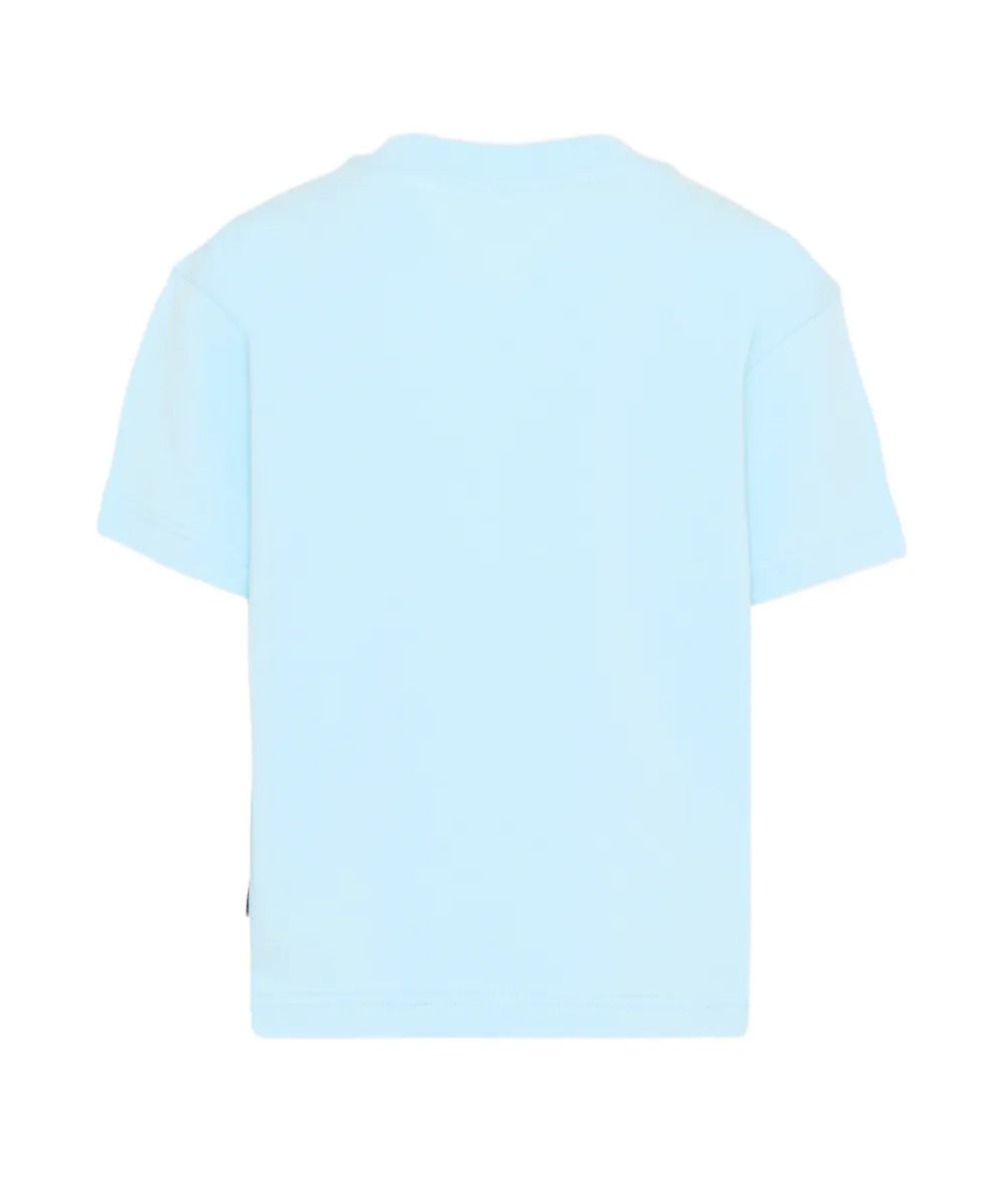 Palm Angels Kids T-Shirt Celeste con Stampa Teddy per Bambini
