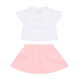 Moschino Kids Completo T-shirt con Stampa Logo e Gonna con Stampa Logo