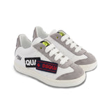 DSQUARED2 Kids Sneaker Bassa Bianca con Inserti Grigio per Neonati