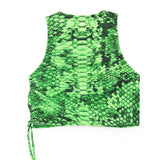4GIVENESS Copricostume Top Fantasia Rainbow Boa Verde per Bambine