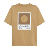 Calvin Klein Kids T-Shirt Beige con Logo e Stampa sul Retro per Bambini