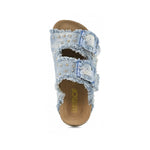 Colors of California Sandalo Doppia Fascia Denim con Strass per Bambine