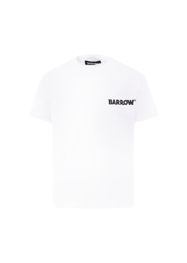 Barrow Kids T-Shirt Bianca con Stampa Retro Palms per Bambini