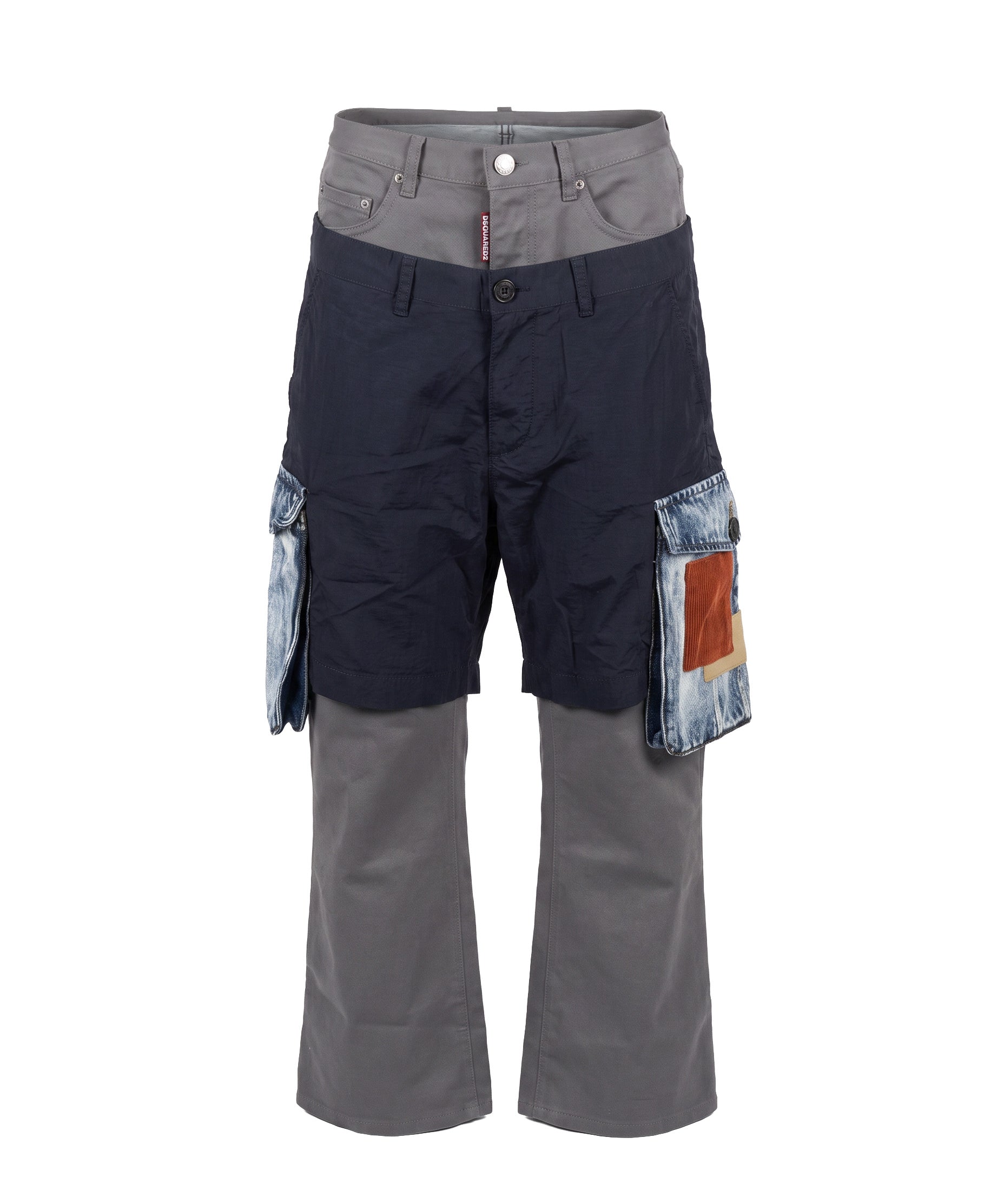 Dsquared2 Kids Pantalone Grigio Doppia Abbottonatura per Bambini