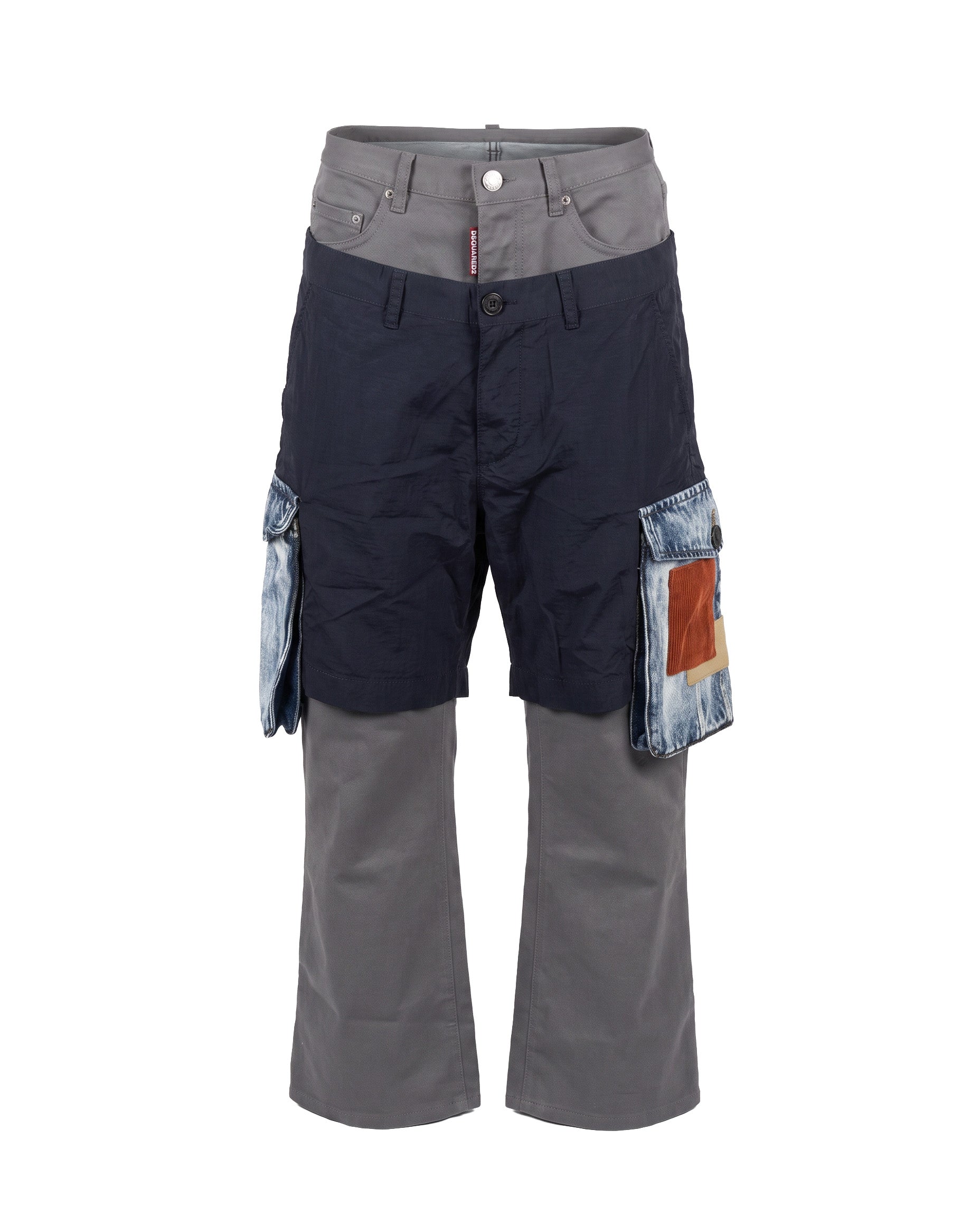 Dsquared2 Kids Pantalone Grigio Doppia Abbottonatura per Bambini