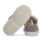 Elisabetta Franchi La Mia Bambina Sneakers Bianco/Oro/Lilla con Logo per Neonate