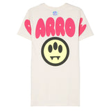 Barrow Kids Abito Crema con Stampa Logo per Bambine (retro)