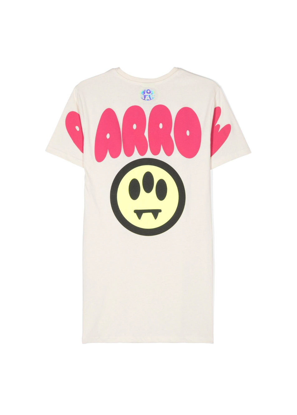 Barrow Kids Abito Crema con Stampa Logo per Bambine (retro)