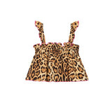 4GIVENESS Baby Girls Spotted Print Swimsuit Top with Bow