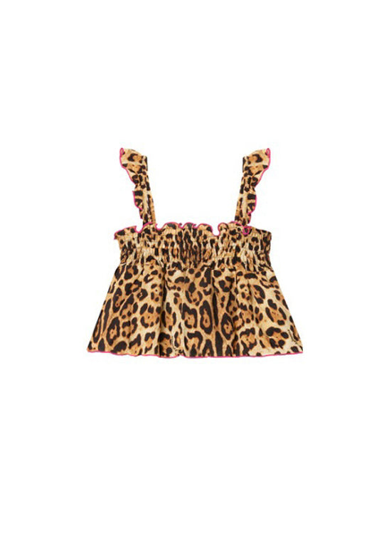 4GIVENESS Baby Girls Spotted Print Swimsuit Top with Bow
