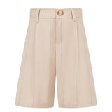 Fay Kids Bermuda Beige con Pence e Righe a Contrasto per Bambini