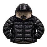 Blauer Kids Giubbino Nero con Cappuccio e Polsini con Strappo ANSEL JUNIOR per Bambini