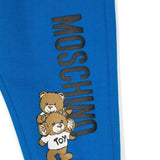 Moschino Kids Pantaloni in Tuta Bluette con Teddy Bear per Neonati (dettaglio)