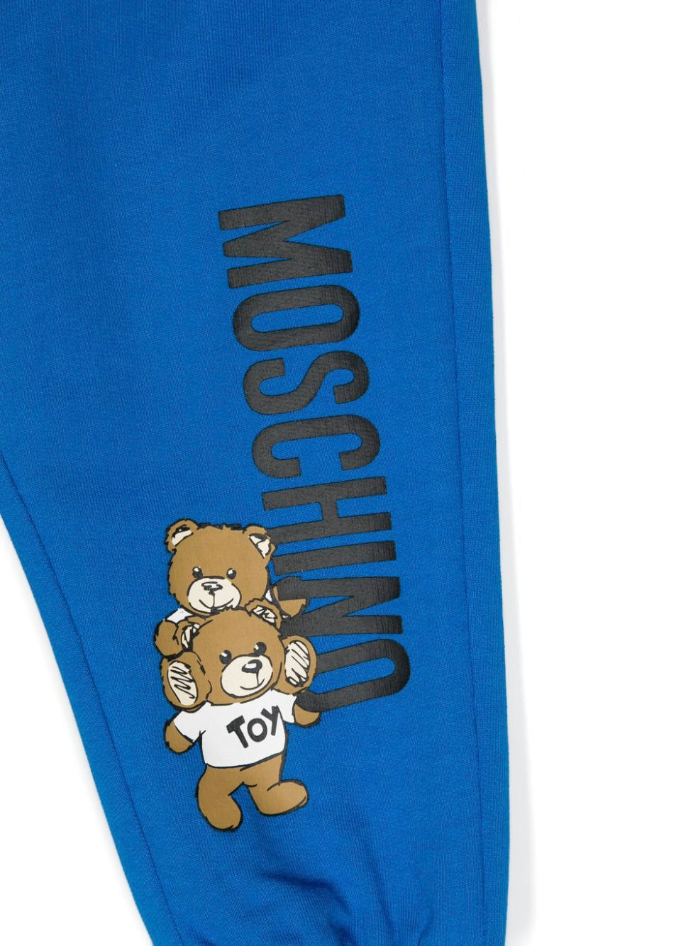 Moschino Kids Pantaloni in Tuta Bluette con Teddy Bear per Neonati (dettaglio)