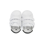 Elisabetta Franchi La Mia Bambina Scarpine Primi Passi Bianco/Nero con Logo Ricamato Florence Kids 