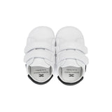 Elisabetta Franchi La Mia Bambina Scarpine Primi Passi Bianco/Nero con Logo Ricamato Florence Kids 