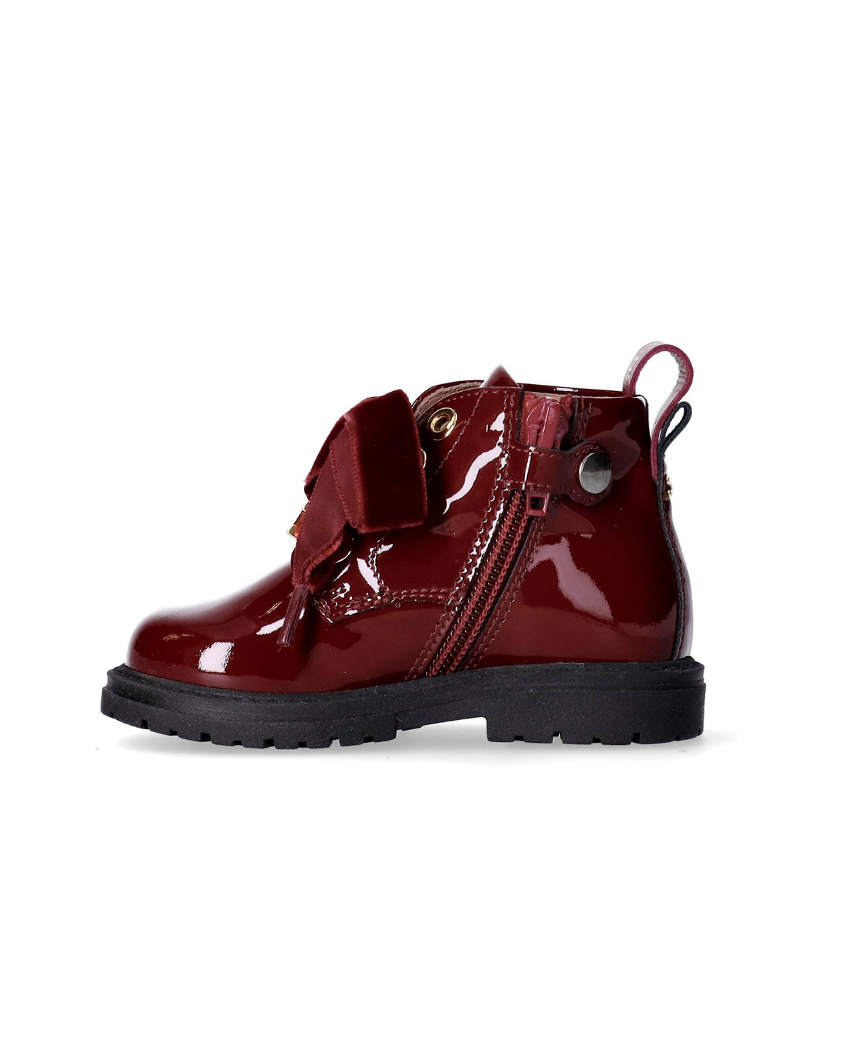 Elisabetta Franchi La Mia Bambina Anfibi Cherry Lucido per Bambine