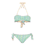 Effek Costume Bikini Fascia Multicolor Reversibile per Bambine