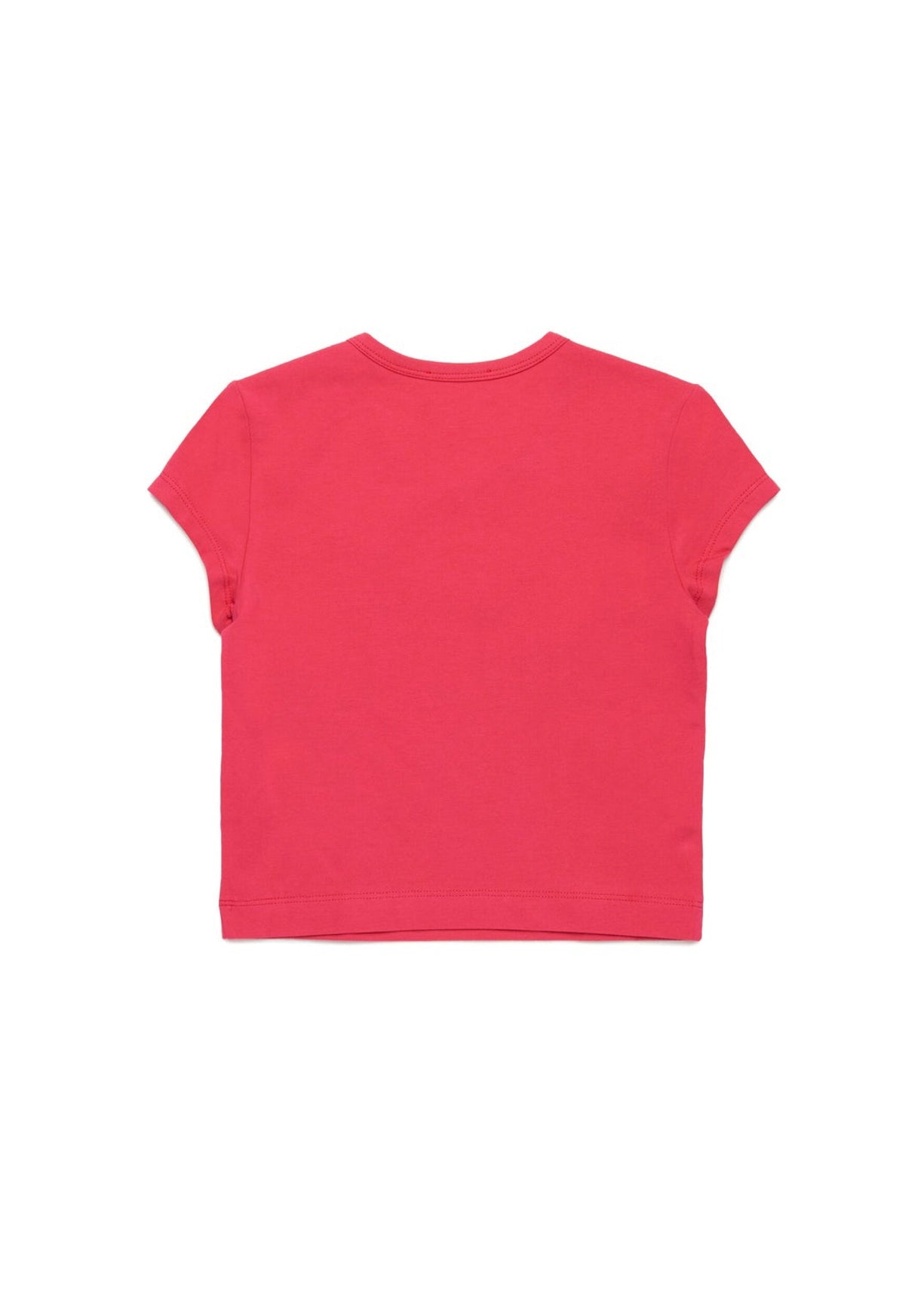 Diesel Kids T-Shirt Fucsia con Logo Oval D per Bambine