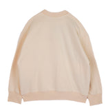 Yes London Kids Felpa Crema  Girocollo con Riporti in Lana per Bambini