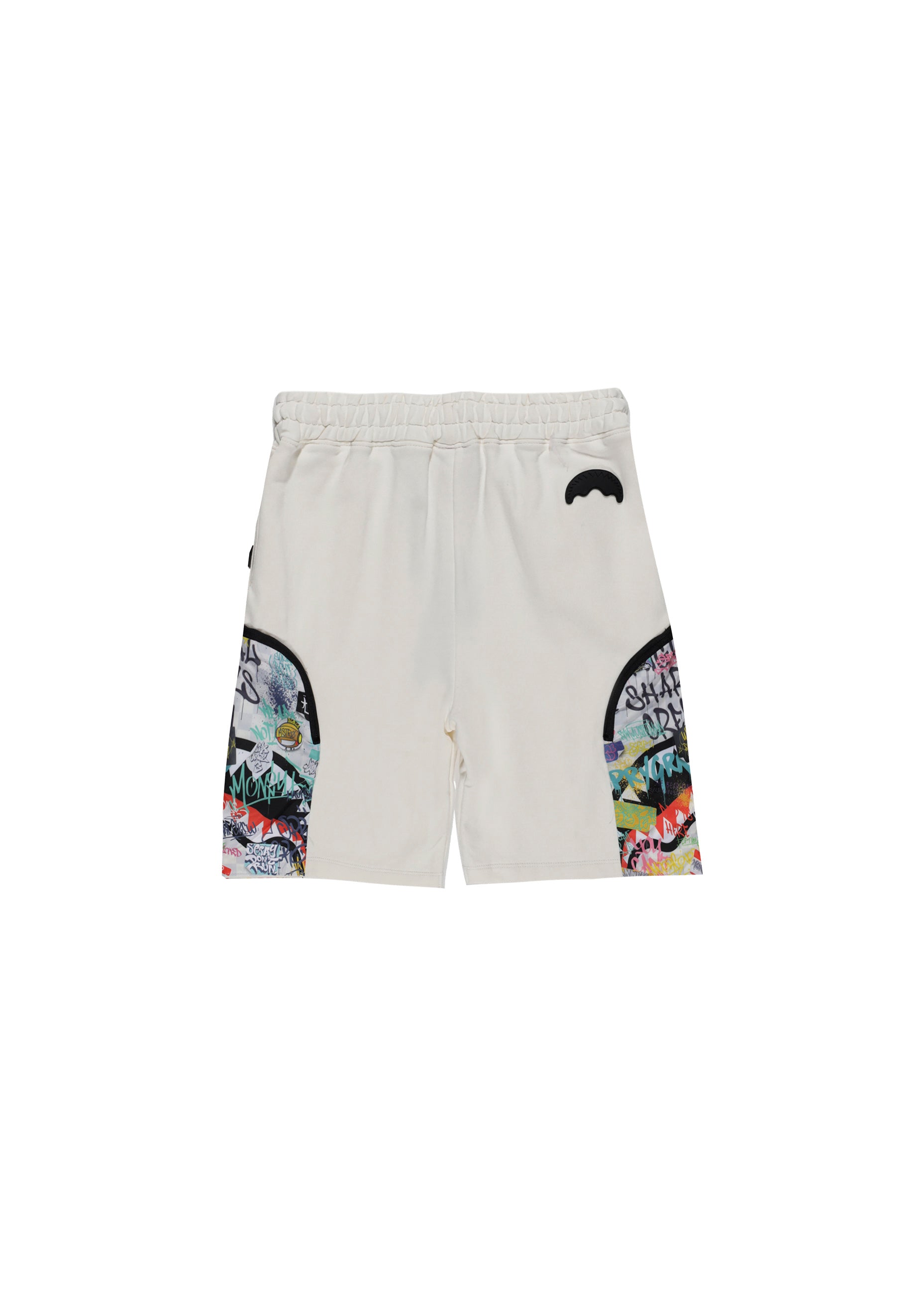 Sprayground Kids Bermuda Bianco con Stampa per Bambini