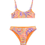 EffeK Costume Bikini Fantasia Arancione per Bambine