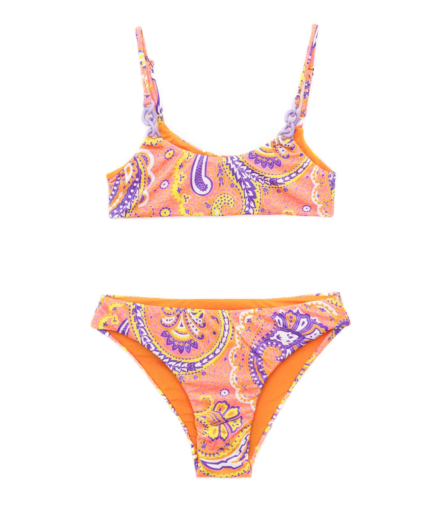 EffeK Costume Bikini Fantasia Arancione per Bambine