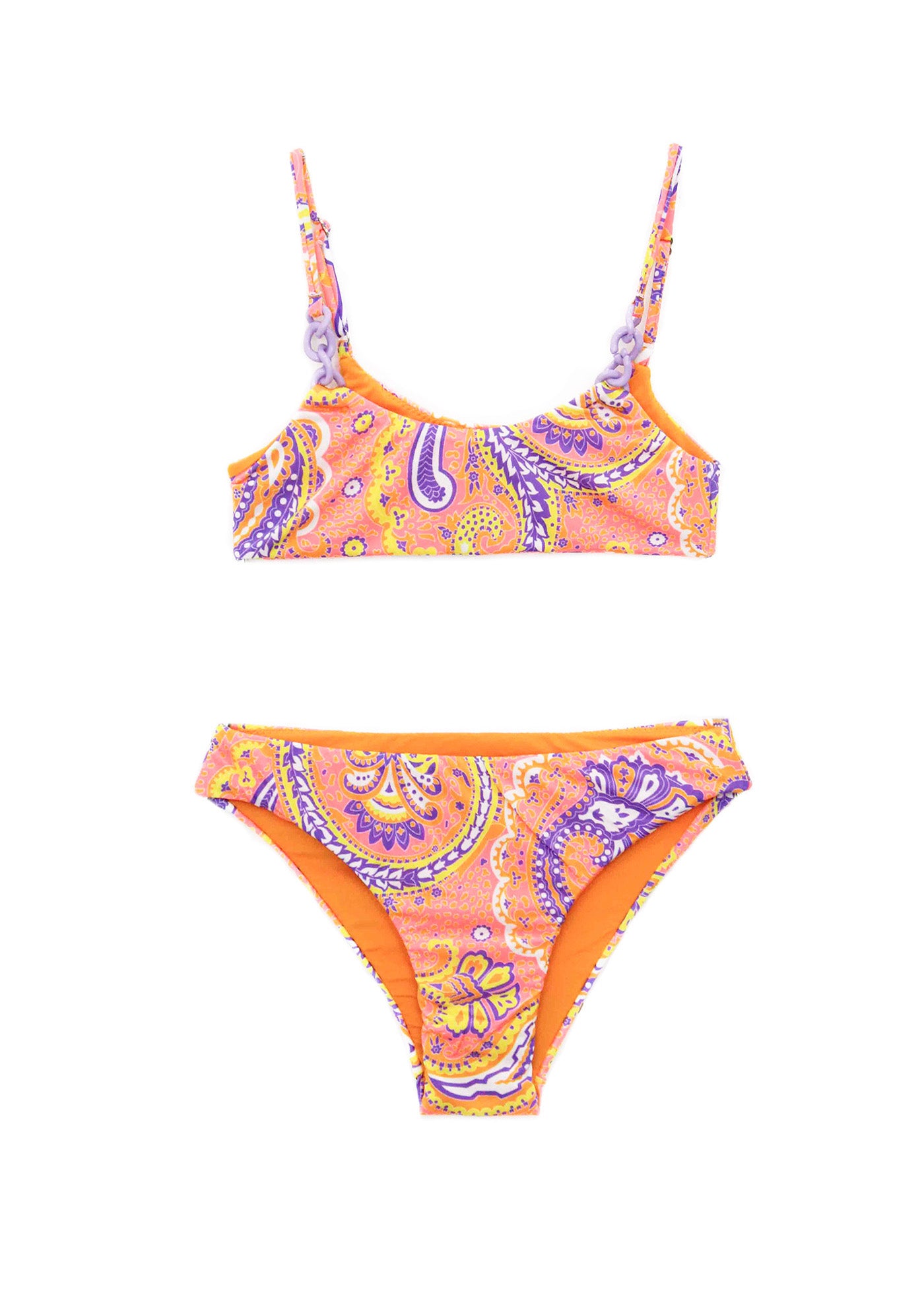 EffeK Costume Bikini Fantasia Arancione per Bambine