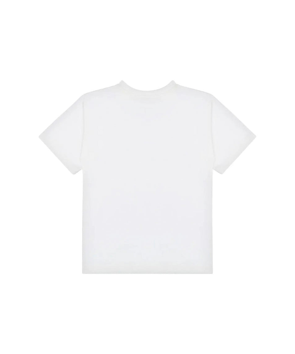 Moschino Kids T-shirt Panna con Stampa Teddy per Bambine