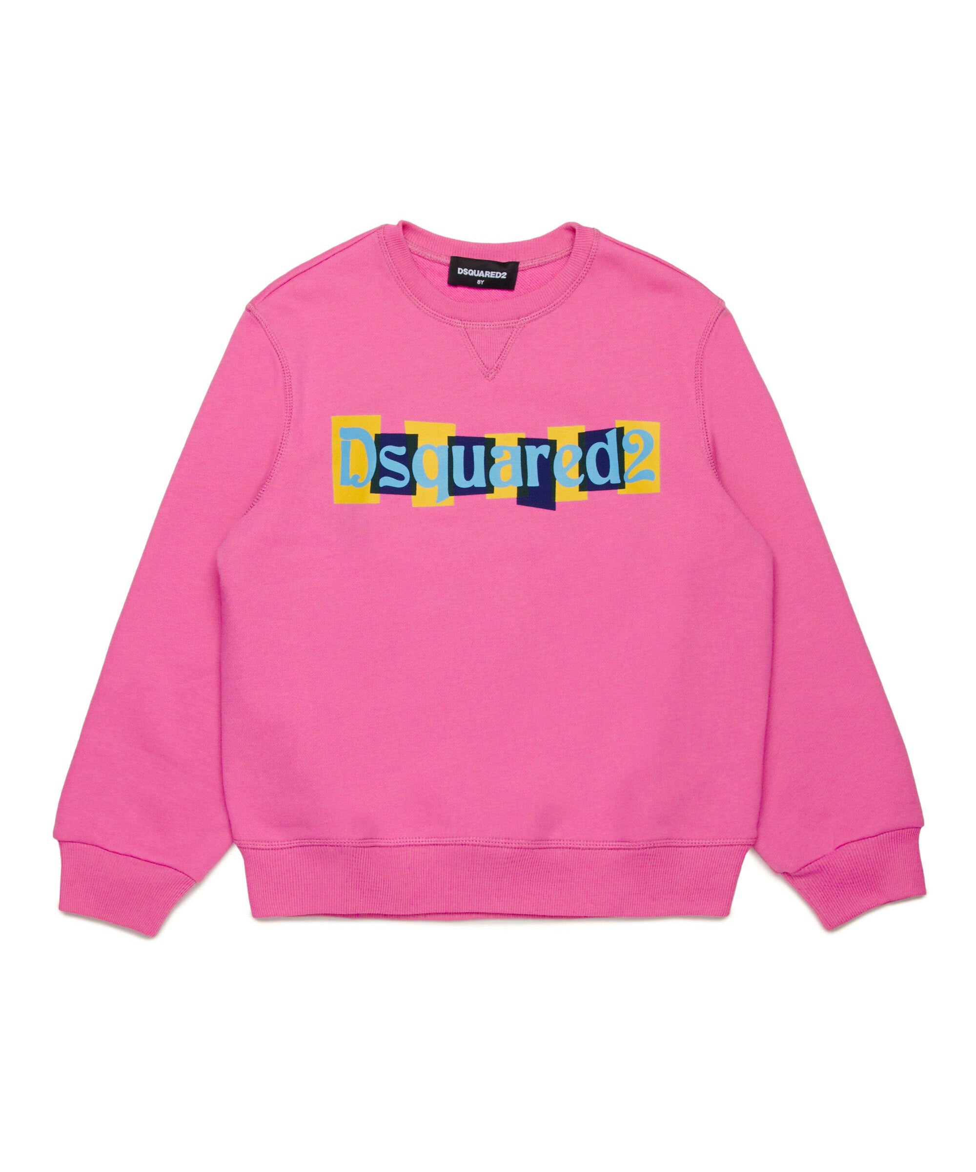 Dsquared2 Kids Felpa Fucsia con Logo Boxed per Bambine
