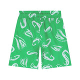 MSGM Kids Bermuda Verde con Stampa Astratta