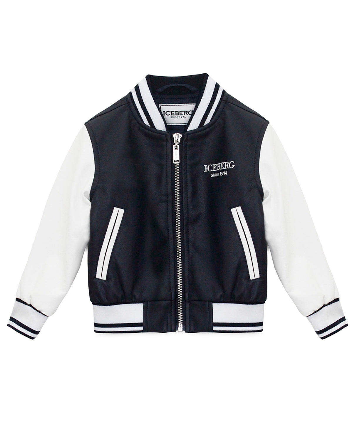 Iceberg Kids Giubbino Blu con Logo per Neonati