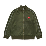 Diesel Kids Felpa con Zip e Colleto Alto con Logo a Contrasto Lato Cuore per Bambini