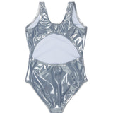 Diesel Kids Costume Intero Argento con Stampa Logo per Bambine