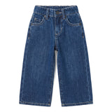 Gcds Kids Pantalone in Denim con Logo Rosa sul Retro per Neonate