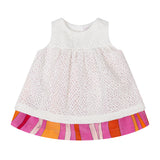 Emilio Pucci Kids Abito Fantasia Bianco e Rosa per Neonate
