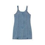 Twinset Kids Abito in Denim con Maxi Fiocco per Bambine