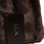 N°21 Kids Borsa Marrone Tote Fake Fur per Bambine (dettaglio)